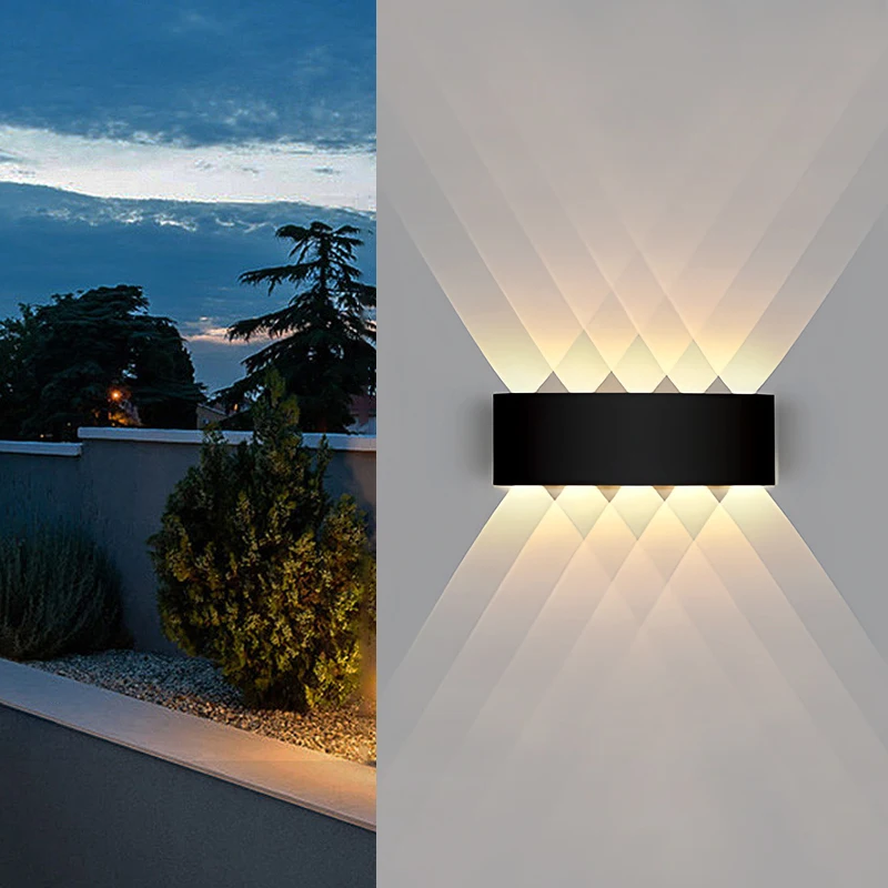 LED Wall Lamp Waterproof Outdoor Lighting 4W 6W 8W 10W AC85-265V Up And Down Towards Lighting Indoor Lighting Bedside Lamp Decor