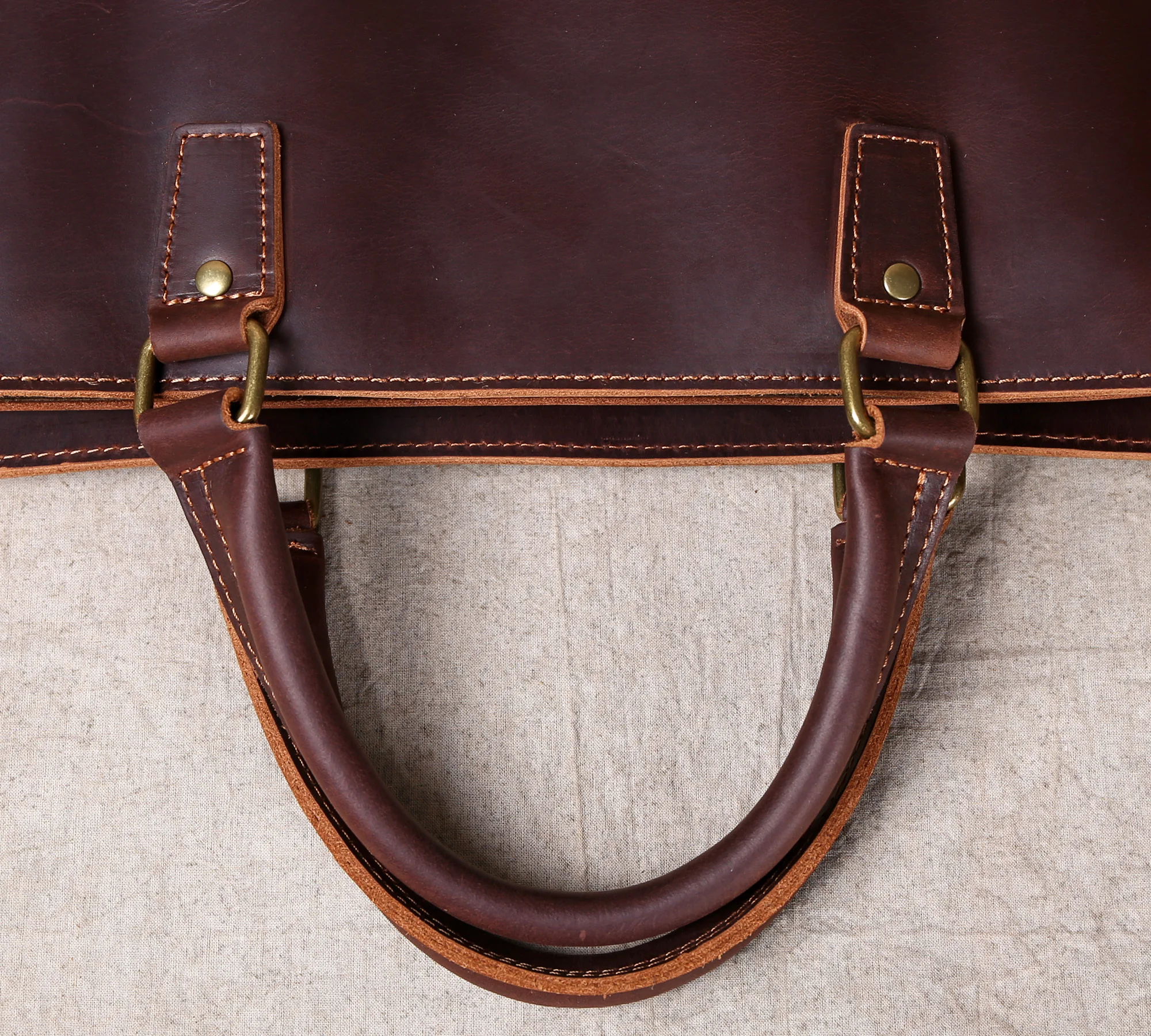 Original Ultra-Simple High Quality Men's Leather Document Baotou Layer Cowhide Computer Bag Business Trip Office Handbag