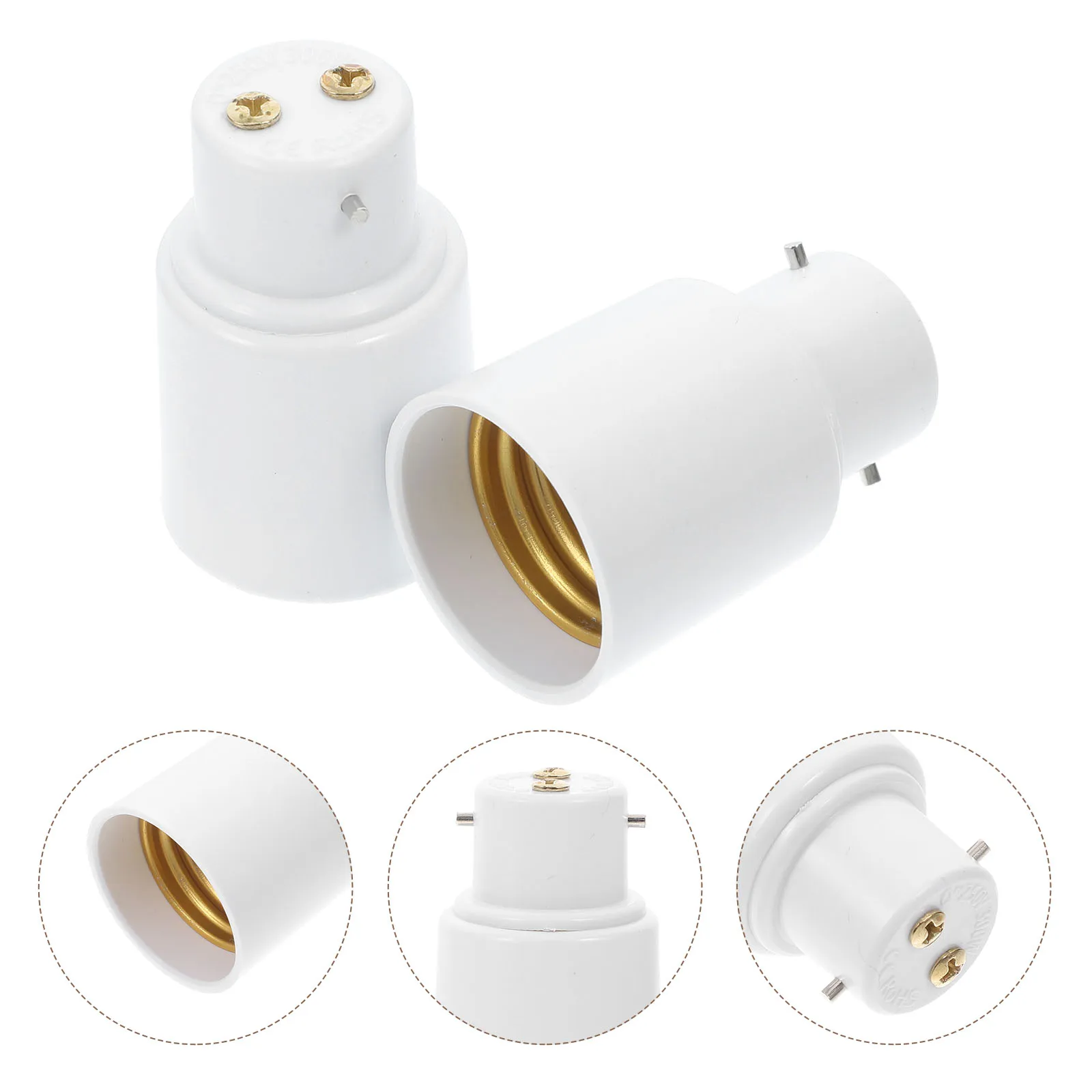 

2pcs Light Bulb Converter Socket To E27 110V-240V Universal Voltage Lamp Holder Adapter For Led Cfl Halogen Lights Socket