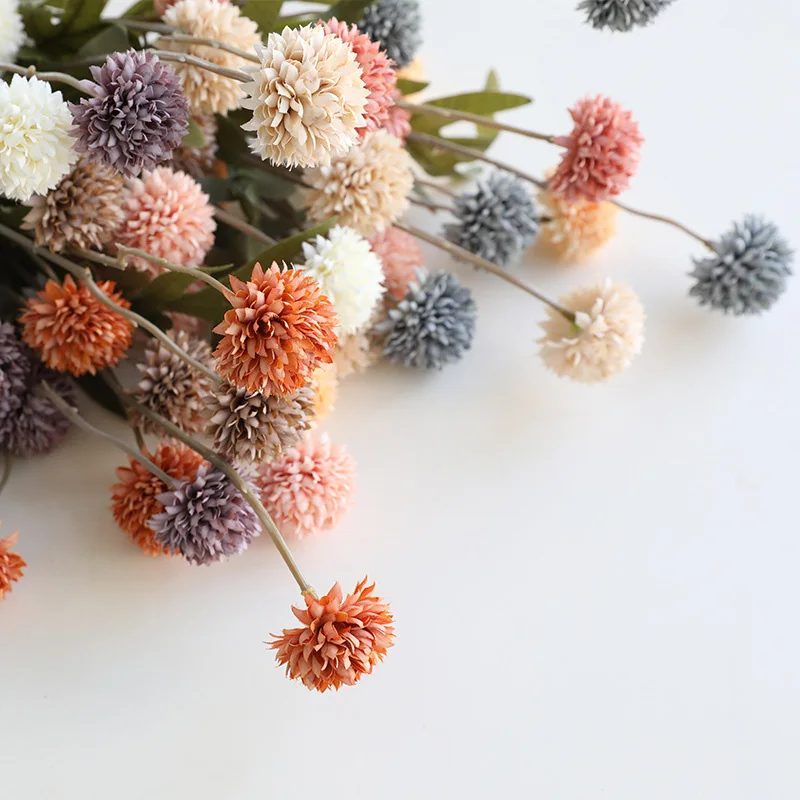 20 "Faux Kiku الزهور الخريف الزهور الاصطناعي الديكور لزهرية غرفة المنزل الزفاف ديكور ترتيب الجدول عطلة ديكور الحفلات #5