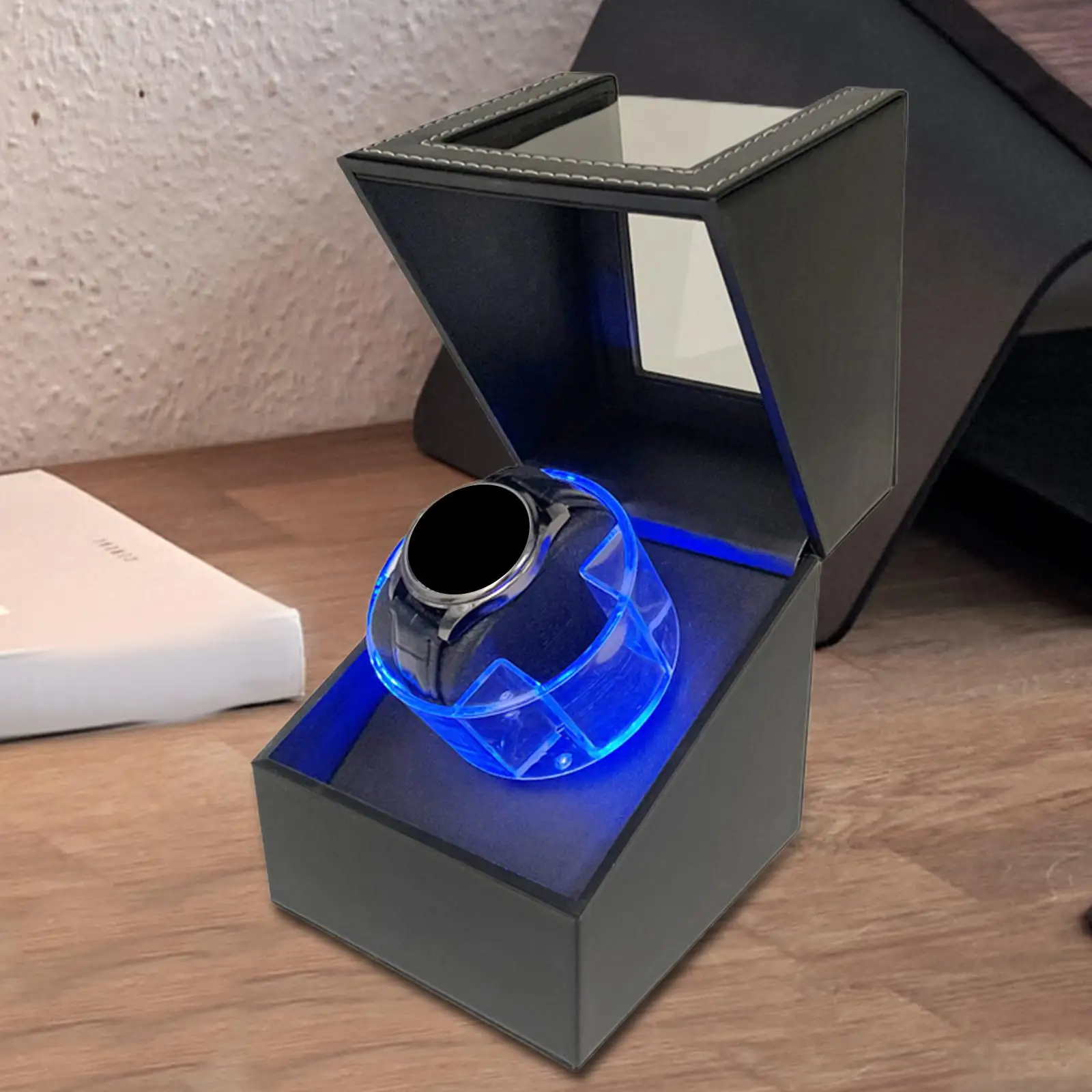 صندوق عرض مجمع لساعة واحدة يعمل بمنفذ USB لساعات الرجال