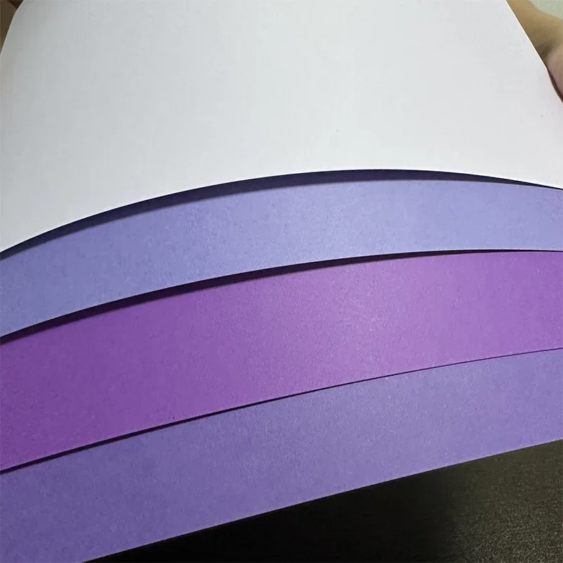 16 Sheets A4 Purple Macaron cyan Series Cards Thick Paper 8.5 