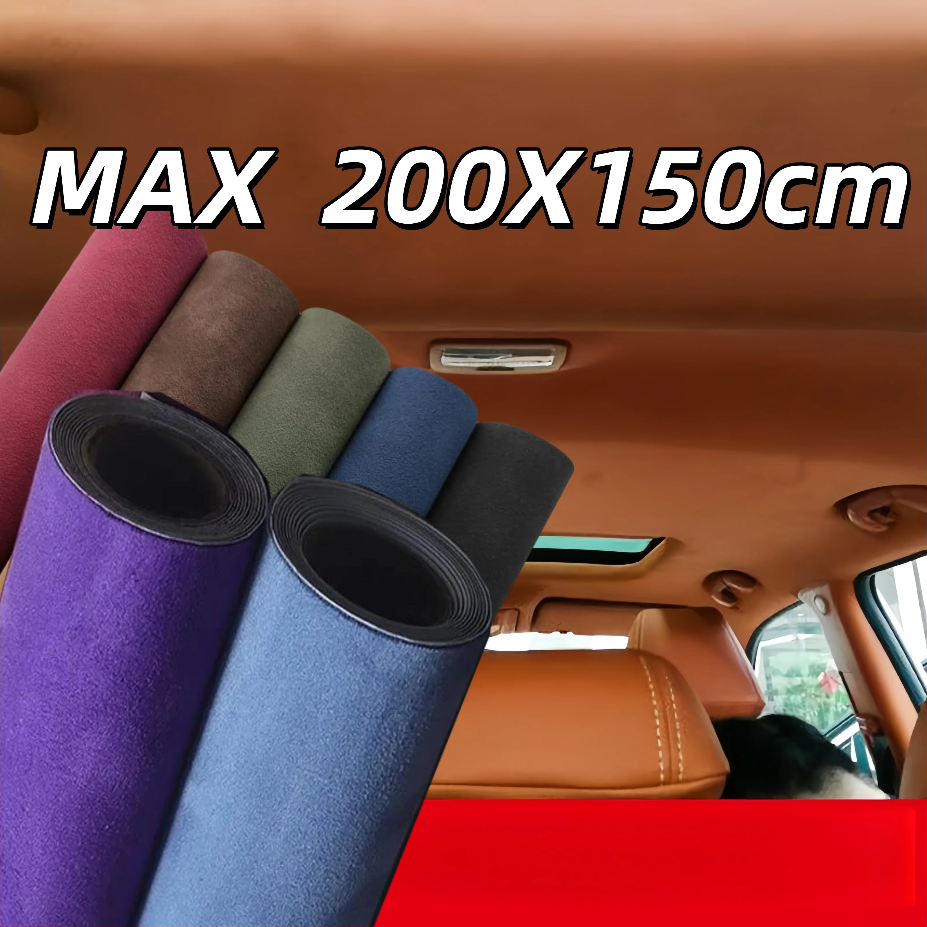 

Self Adhesive Leather Suede Fabric for Car Interior Modification Door Panel Workbench Leathercraft Suede Leather Repair Patches