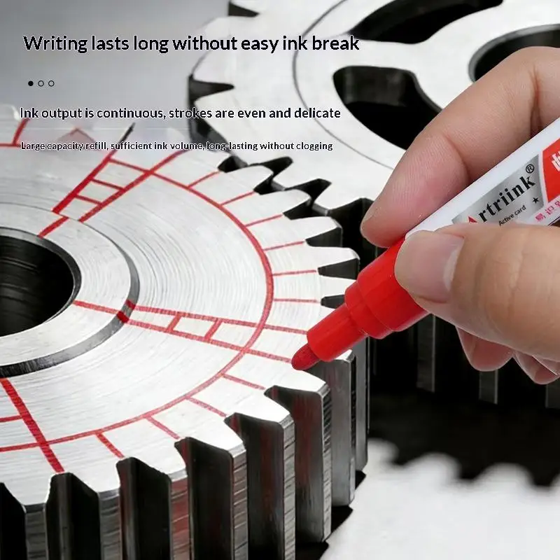2pcs Screw Positioning Marker Pen 1mm Waterproof and Quick Dry Permanent Fine Tip for Home DIY Construction Woodworking Scene