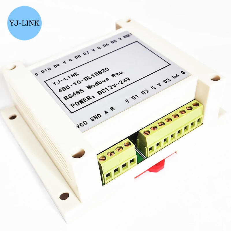 Module d'Acquisition de Température DS18B20, 10 Canaux RS485 Modbus de Communication