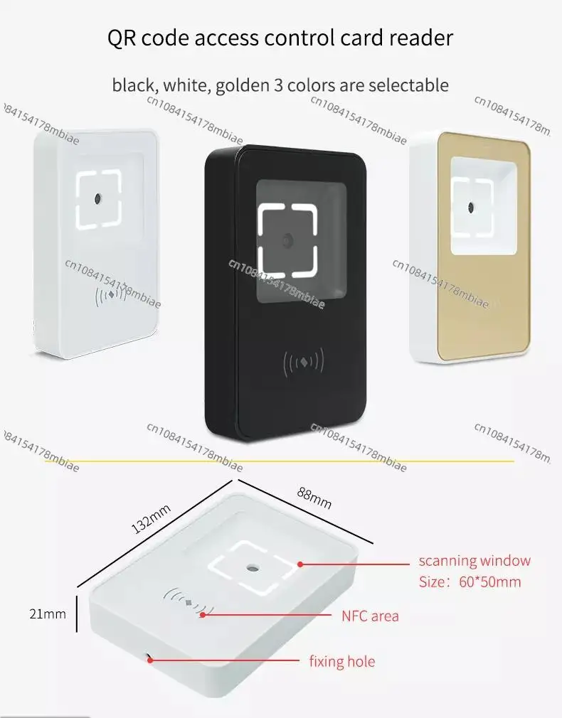 1D 2D QR Code Scanner MU86 IC NFC Access Control Card Reader RS485 Relay Interface