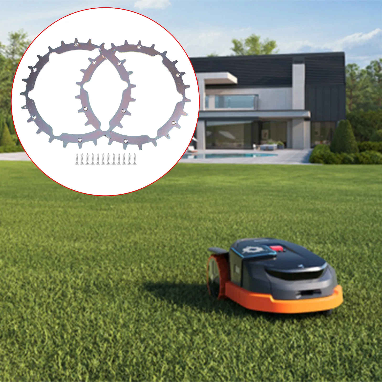 Anti-slip Traction Wheels Set Robot Mower Lawn Care Wheels Robotic Mower Parts Reliable Operation Two-piece Set