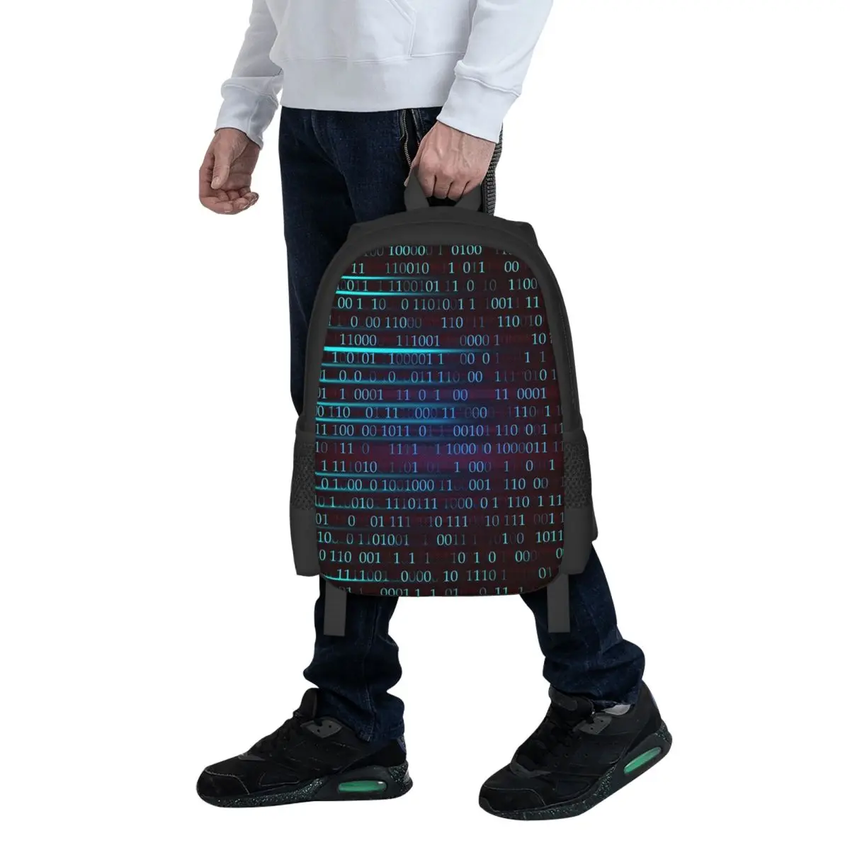 

Binary Computer Code. Student Backpack School Bag Hiking Travel Daypack for Men Women Fashion Bookbag Shoulder Bags