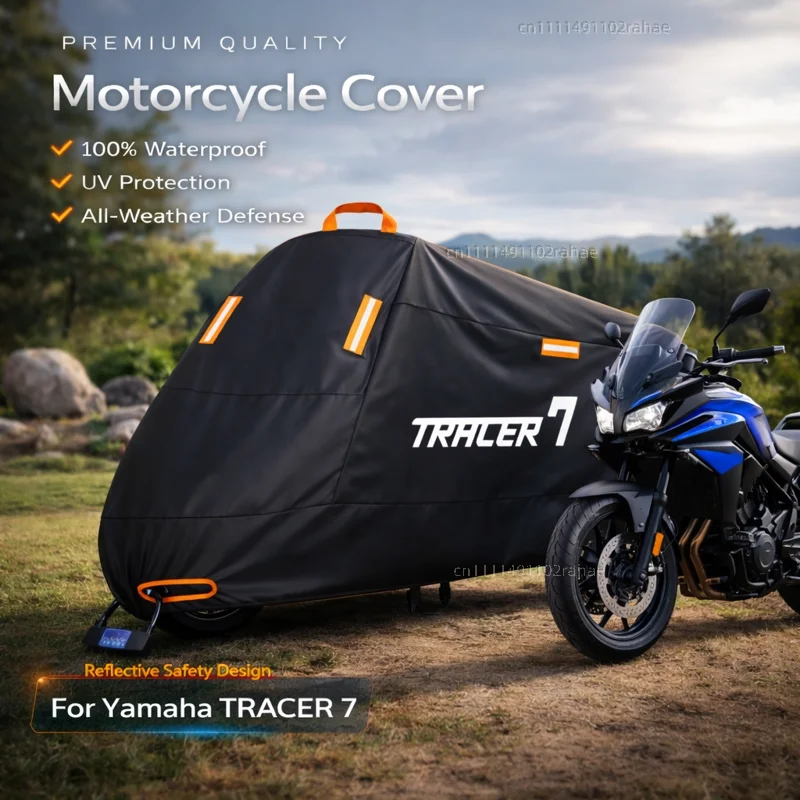 

For Yamaha 7 2021 2022 Motorcycle Cover Waterproof Heavy Duty Polyester Tarpaulin UV Protective Outdoor Rain Dust Sun Protector