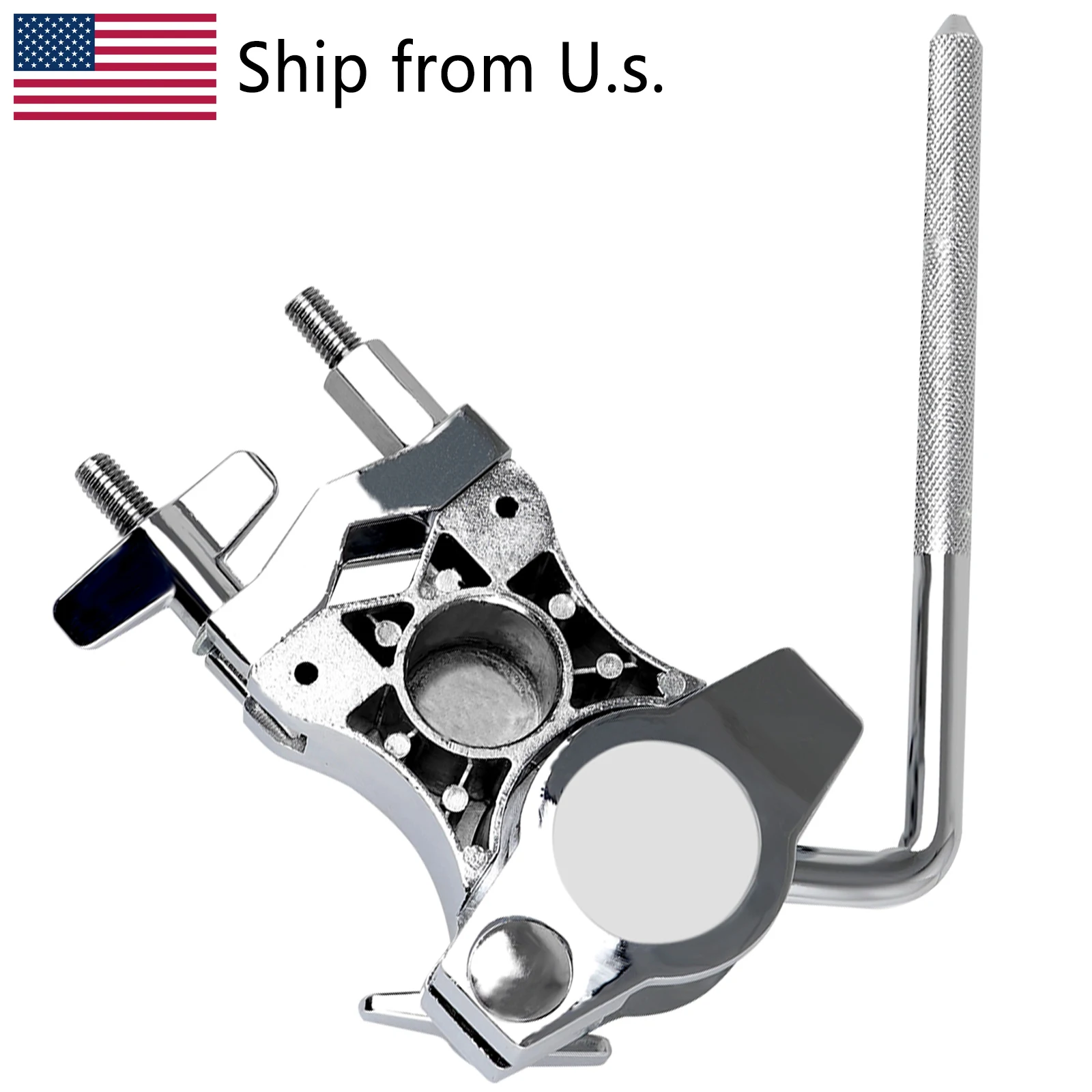 

Зажим для барабана из цинкового сплава, инструмент для организации барабанной стойки, серебристый, для ударных инструментов, запчасти и аксессуары