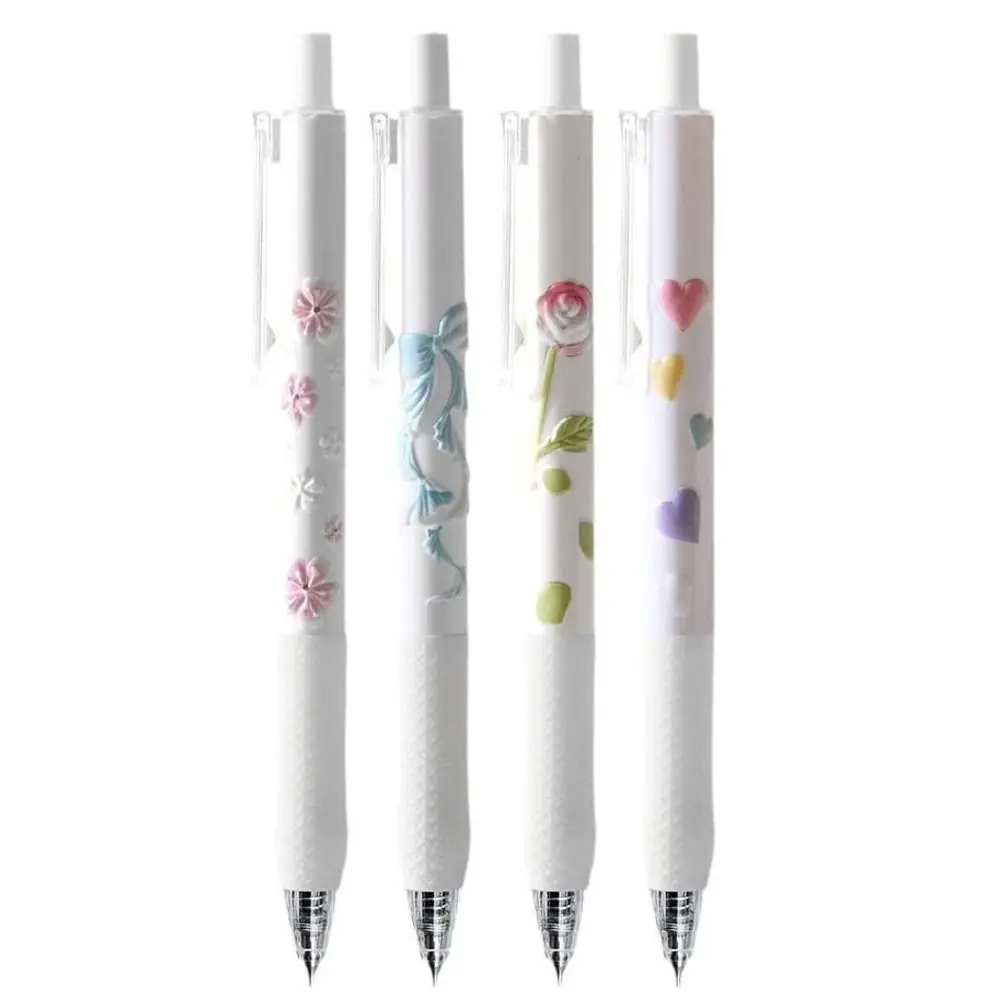 

Гелевая ручка Bows 0.5 мм, черная, для плавного письма, с удобным захватом, с игольчатым наконечником, нажимная, для ежедневного использования