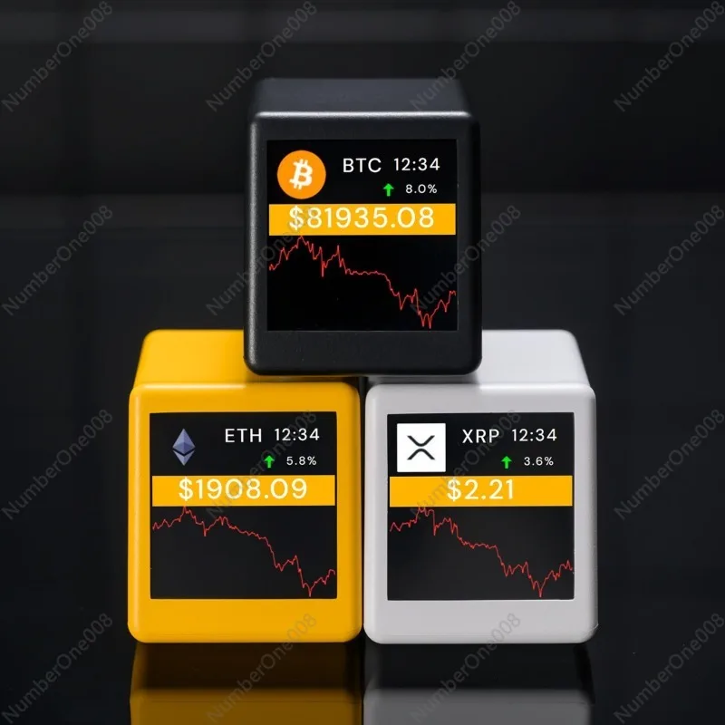 Cryptocurrency Price Display Virtual Currency Curve Tracking WiFi Weather Clock