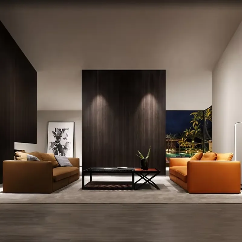 #Italian Design Custom Modern Couch Genuine Leather Sofa Set for Home Villa Hotel Lobby & Living Room-2/3/4 Seater