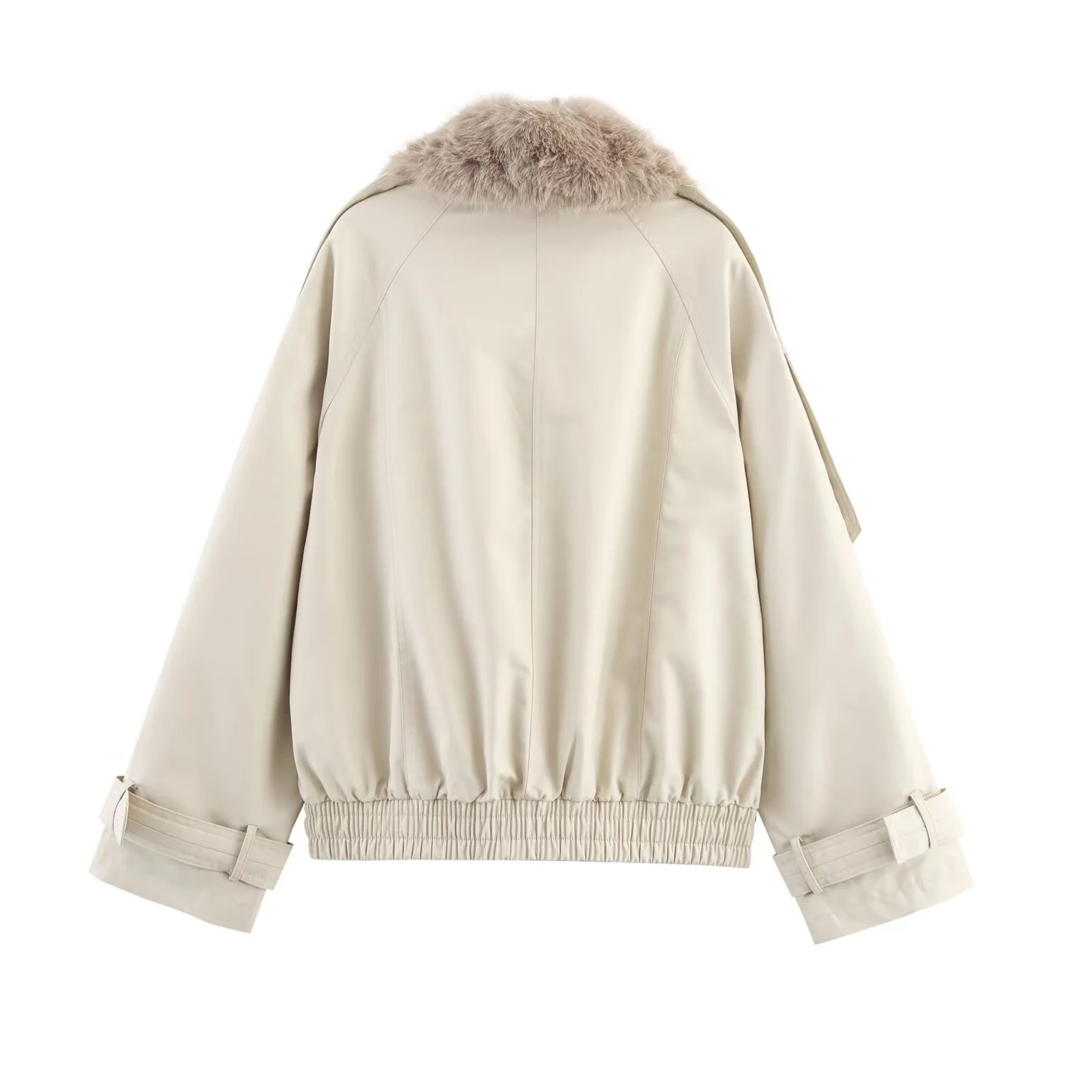2025 Autumn New Product Women's Loose Double breasted Short Waterproof Windbreaker Pie Overcomes Outcoat