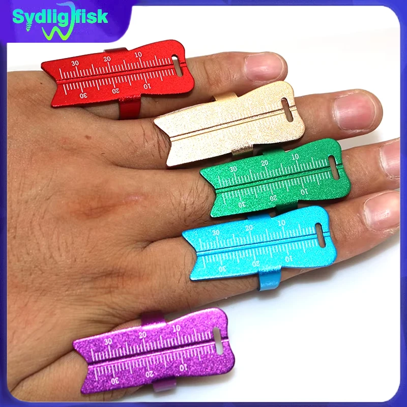 1 pcs Dental Rulers Aluminium Dentist Endo Finger Rulers Measure Scale Endodontic Dental Instruments Finger Ruler Measuring Tool