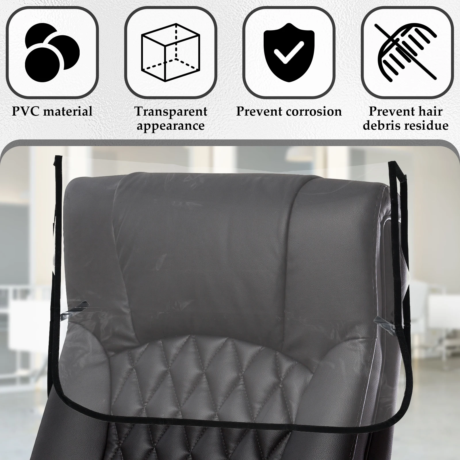 4Pcs Waterproof Chair Cover Chair Backrest Cover Salon Back Protector New Dustproof Slipcover Suitable for Chair Back Head Cover
