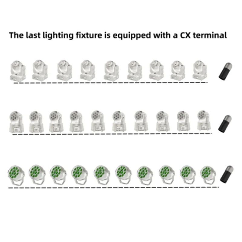 -A12R 4 pezzi DMX512 Terminator 120 Ohm XLR 3 pin per luci da palco Dmx512, luci a testa mobile, luci Par