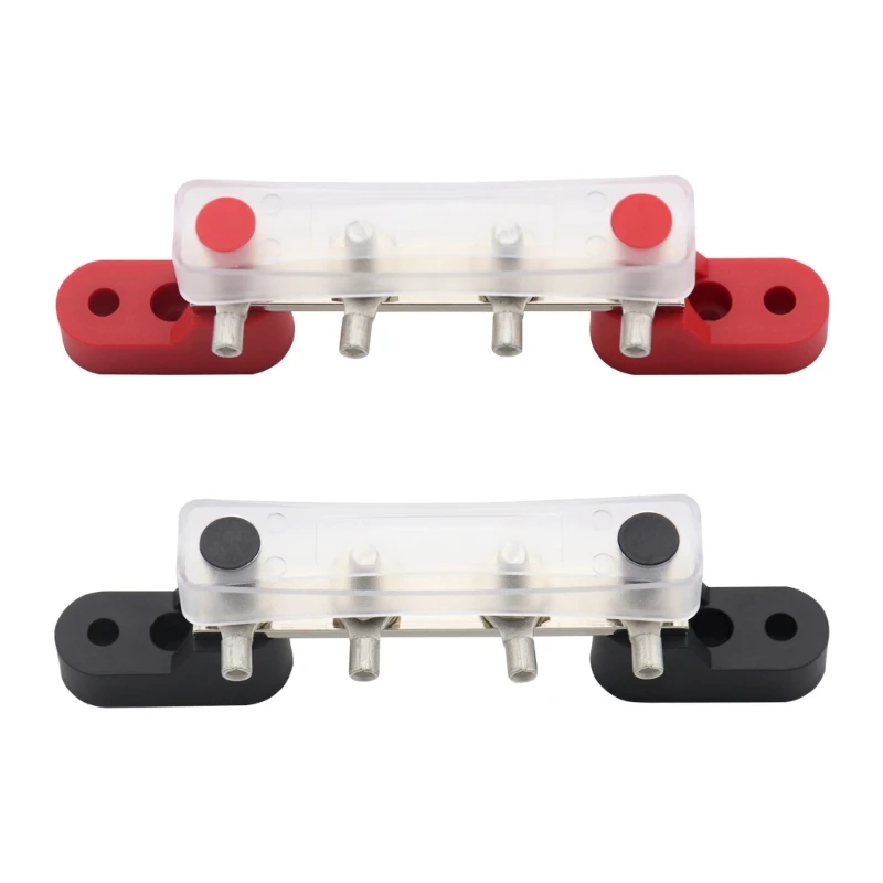 Durable & Safe Busbar with Durable Nylon Base High Voltage 100A Busbar with 4 Terminals Durable for Trucks RVs & Boats