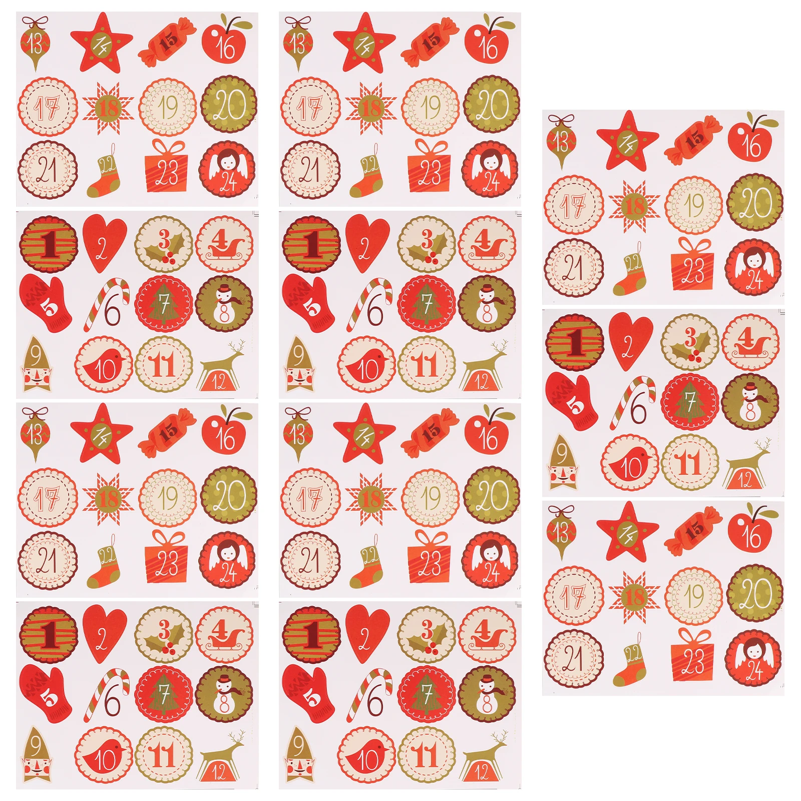 

20 Sheets Christmas Sealing Stickers Kids Gift Bag Xmas Decorative Envelopes Gift Boxes Stationery Classic Design Durability