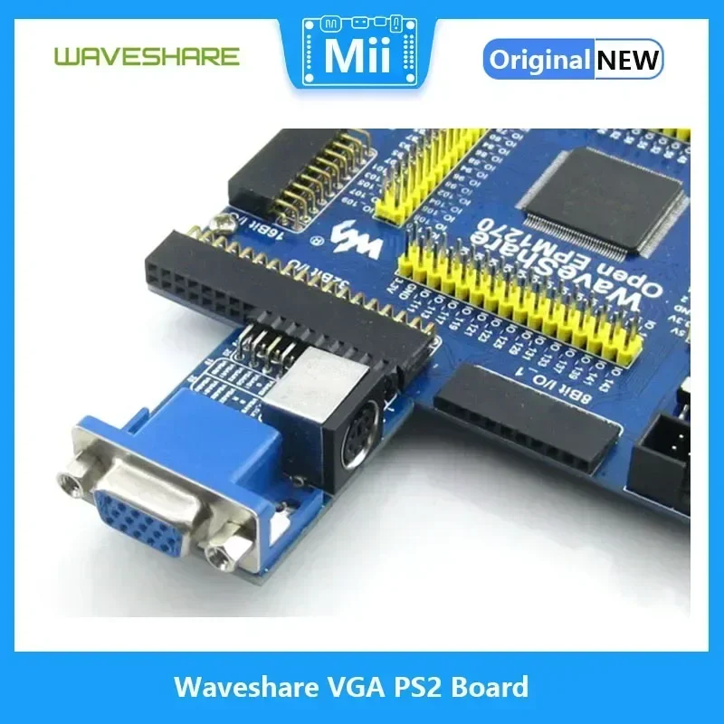 Accesorio de placa Waveshare VGA PS2 para interfaz de control de prueba Compatible con proyectos electrónicos de bricolaje