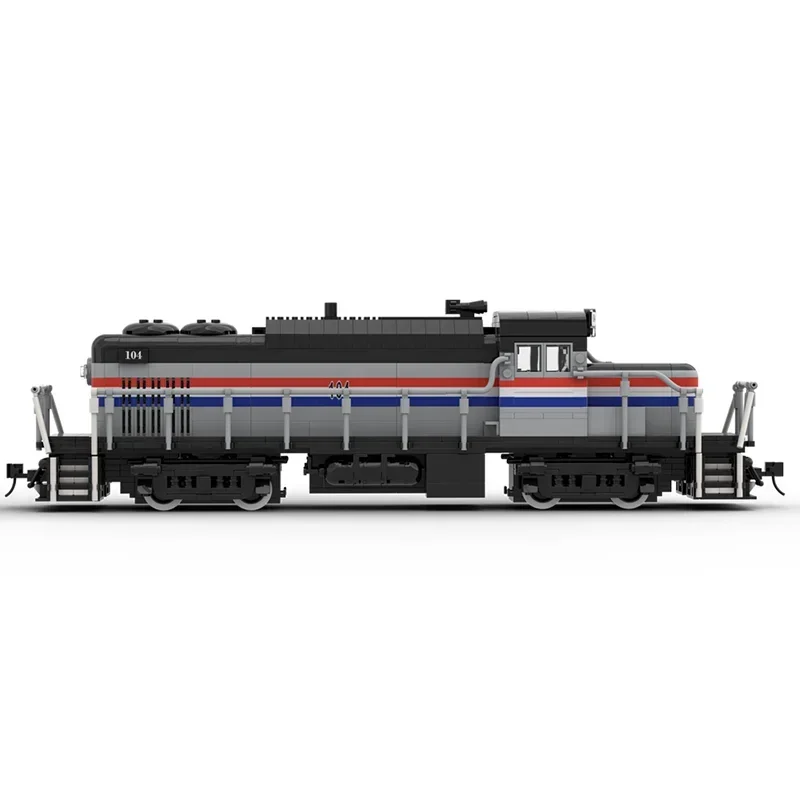 Railway Train Model Moc Building Blocks RS-3M Commuter Train Low Nose Model Technology Brick DIY Assembly Construction Set Toys
