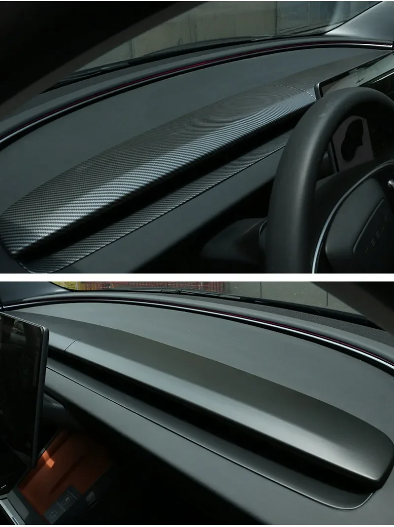 Dekorativer Schutzstreifen für die Instrumententafel für Tesla Model Y, Wacholder, Modell 3, Highland ABS, geruchlos, kratzfest, verschleißfest – Detail 9