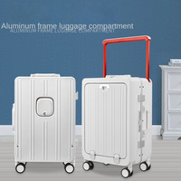 New Wide Trolley Suitcase Multifunctional Travel Luggage 20 Inch ABS+PC Boarding Box Aluminium Frame 24 Inch Suitcase