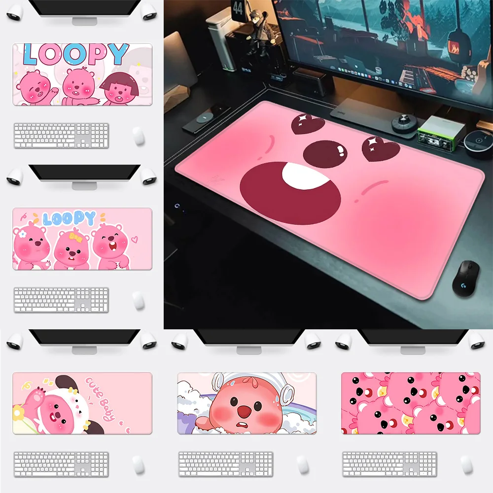 

Mousepad HD Printing Computer Gamers Locking Edge Non-slip Mouse Pad Cute Loopys XXL90x40cm Keyboard PC Desk Pad