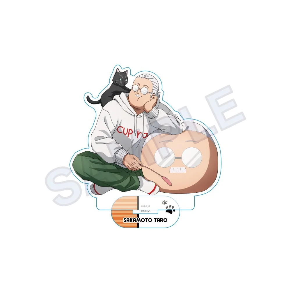 SAKAMOTO DAYS Playing With Cat Ver 15CM Double Sided Acrylic Stand Keychain 2026 NEW Anime Stand Yoichi Shin Desk Decor Gift