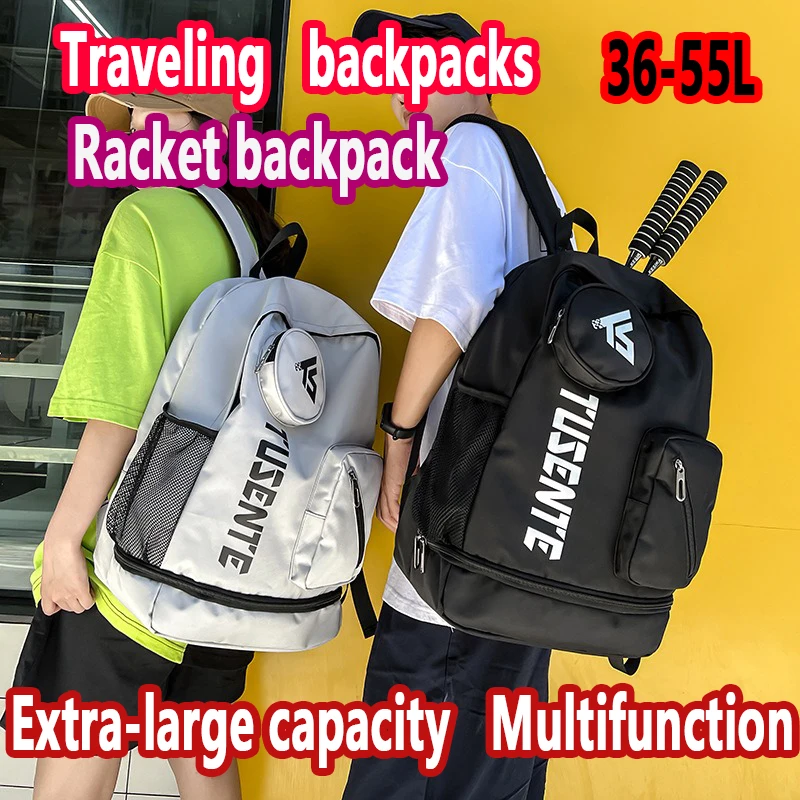 Travel Bag bolso de viaje 55L Backpack Packing Cubes Tennis Backpack Rackets Men's Bag Tenis Bag Women Padel Sports Backpack