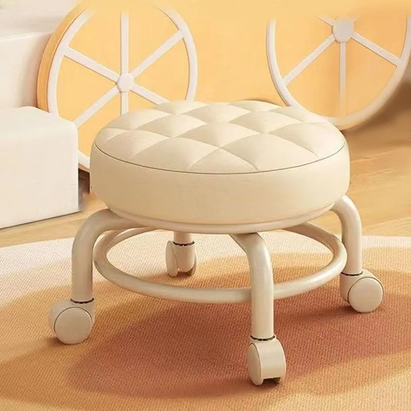 

Детское сиденье на колесах, раздвижной низкий табурет, универсальный маленький табурет на колесах, многофункциональный круглый табурет на 360 градусов для смены обуви