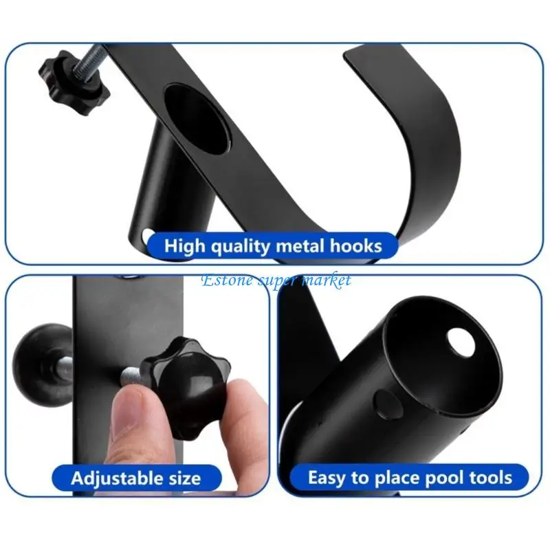 090B 2 Units Customizable Metallic clamps For Pools Designed To Hold Various Swimming Pool Accessories Up To 10kg