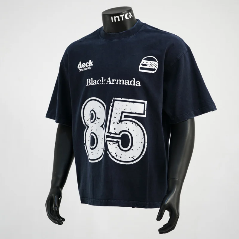 تي شيرت كلاسيكي بأكمام قصيرة مطبوع بأرقام للرجال والنساء، قمصان صيفية غير رسمية فضفاضة على طراز الشارع