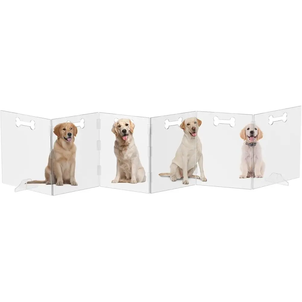 Clear Acrylic Dog Gate, 6 Panel 144
