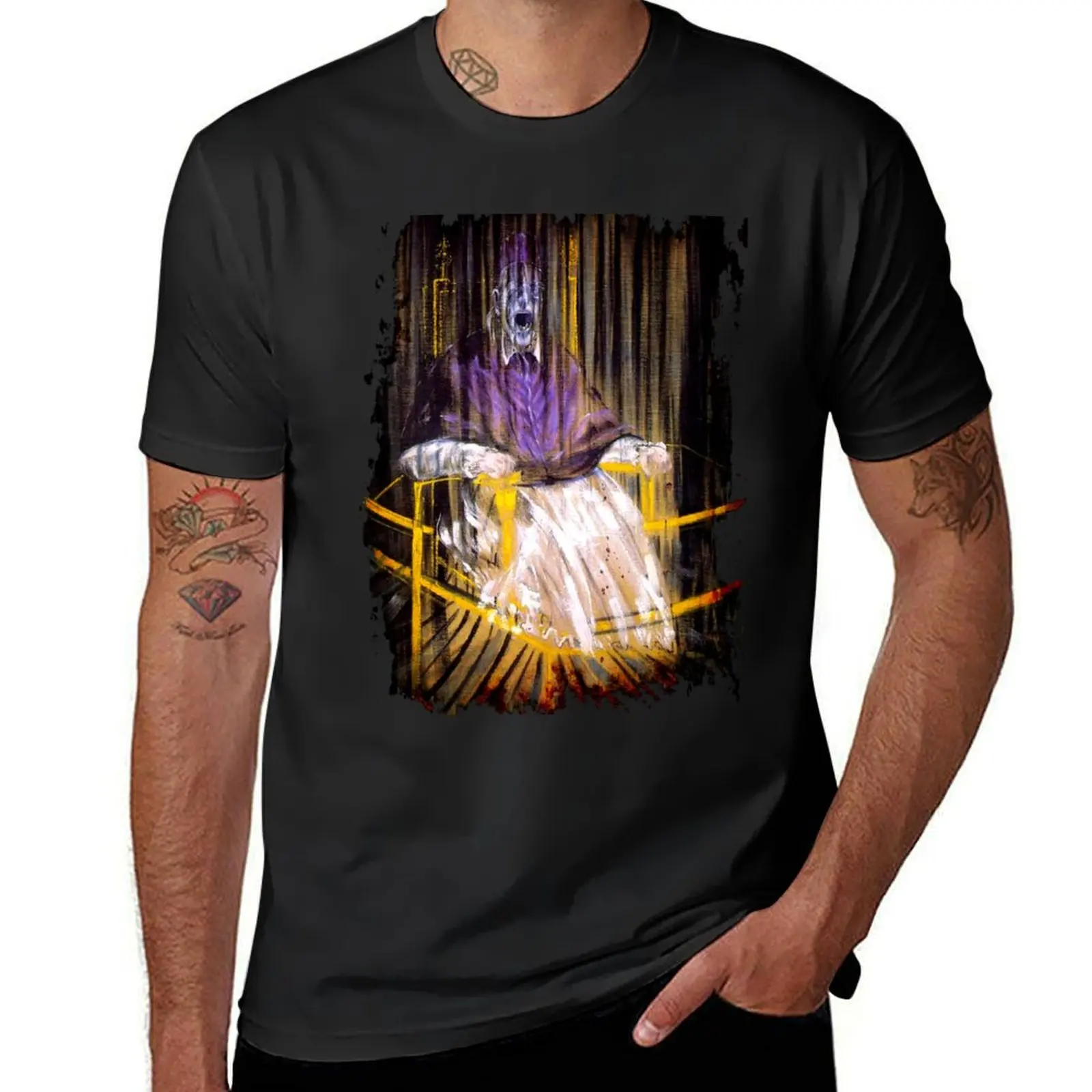 

Francis Bacon Screaming Pope painting art lover gift t shirt T-Shirt shirts graphic cute tops anime tshirt men graphic t shirts