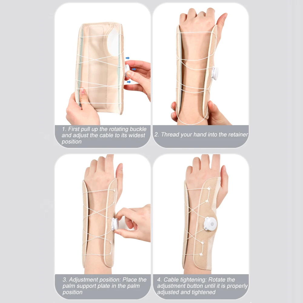 1Pcs Wrist Support Brace for Carpal Tunnel,Night Sleep Hand Support Brace with Splints & Adjustable Knob,Wrist Brace for Sprains