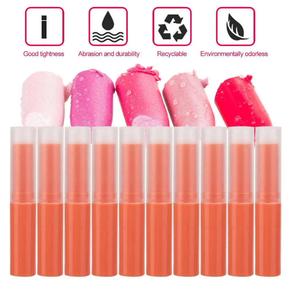 10pcs Empty Lipstick Tubes DIY Lip Balm Containers Matte Gloss Makeup Accessories