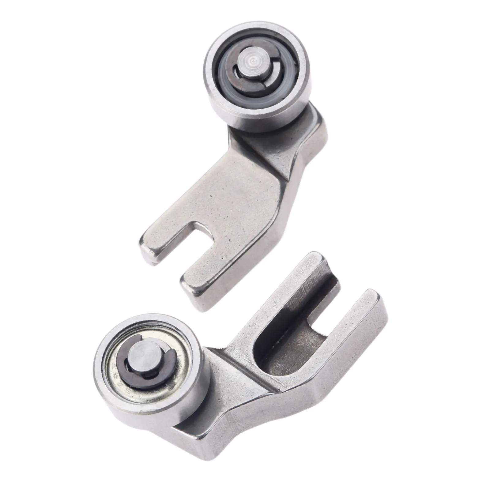 1Pair Steel Roller Presser Foot Left and Right Template Sewing Machine Single Wheel Roller Presser Foot Sewing Accessory