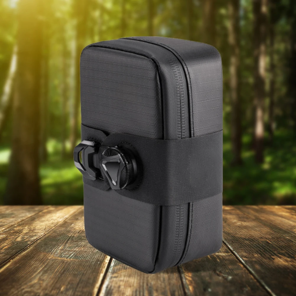 

PU Bike Seat Bag Under Seat Bike Bag Large Capacity Strap-On Bike Pouch Multi-compartments for Mountain Road Bikes