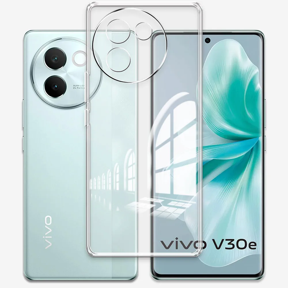 For Vivo V30E 5G Case Clear Soft Silicone Phone Case For Vivo Y200i 5G Cover Clear Shockproof Bumper Coque on Vivo T3X 5G Funda