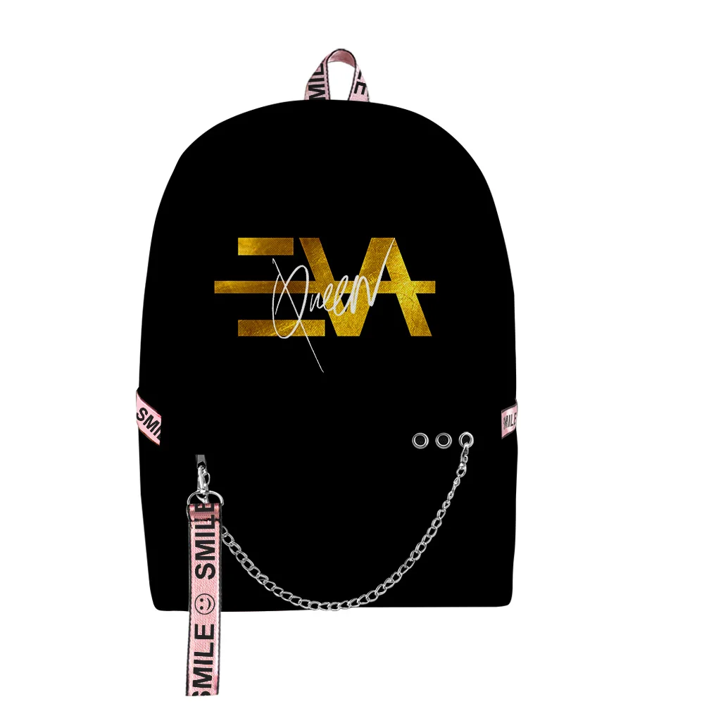 Classic Hip Hop Funny Eva Queen Student School Bags Unisex 3D Print Oxford Waterproof Notebook multifunction Travel Backpacks