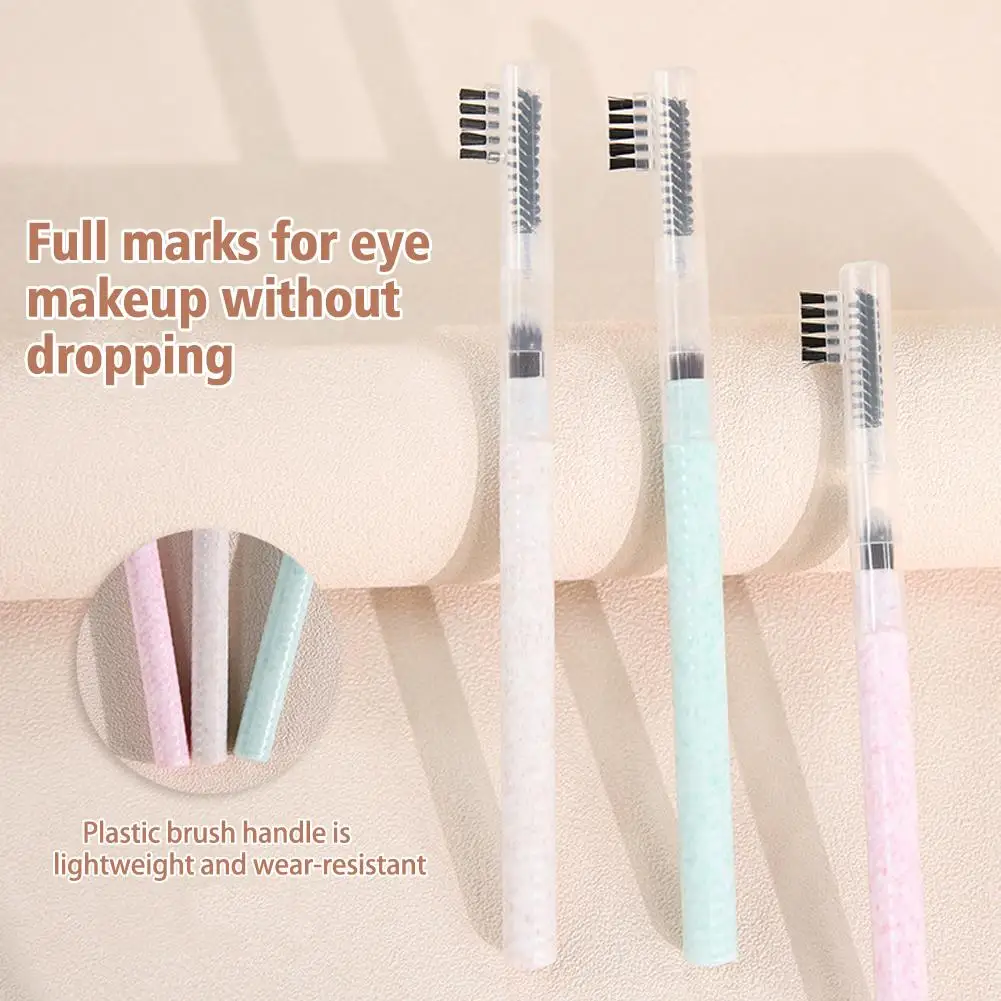 Pinceau de maquillage 3 en 1 pour sourcils, peigne à cils, correcteur, portable, détails, outils, BLO3-hea, H4m4