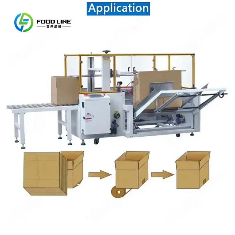 Picture 4: Customized Electric Automatic Vertical Carton Erector Box Opener Machine with Paper Packaging Open and Bottom Sealing