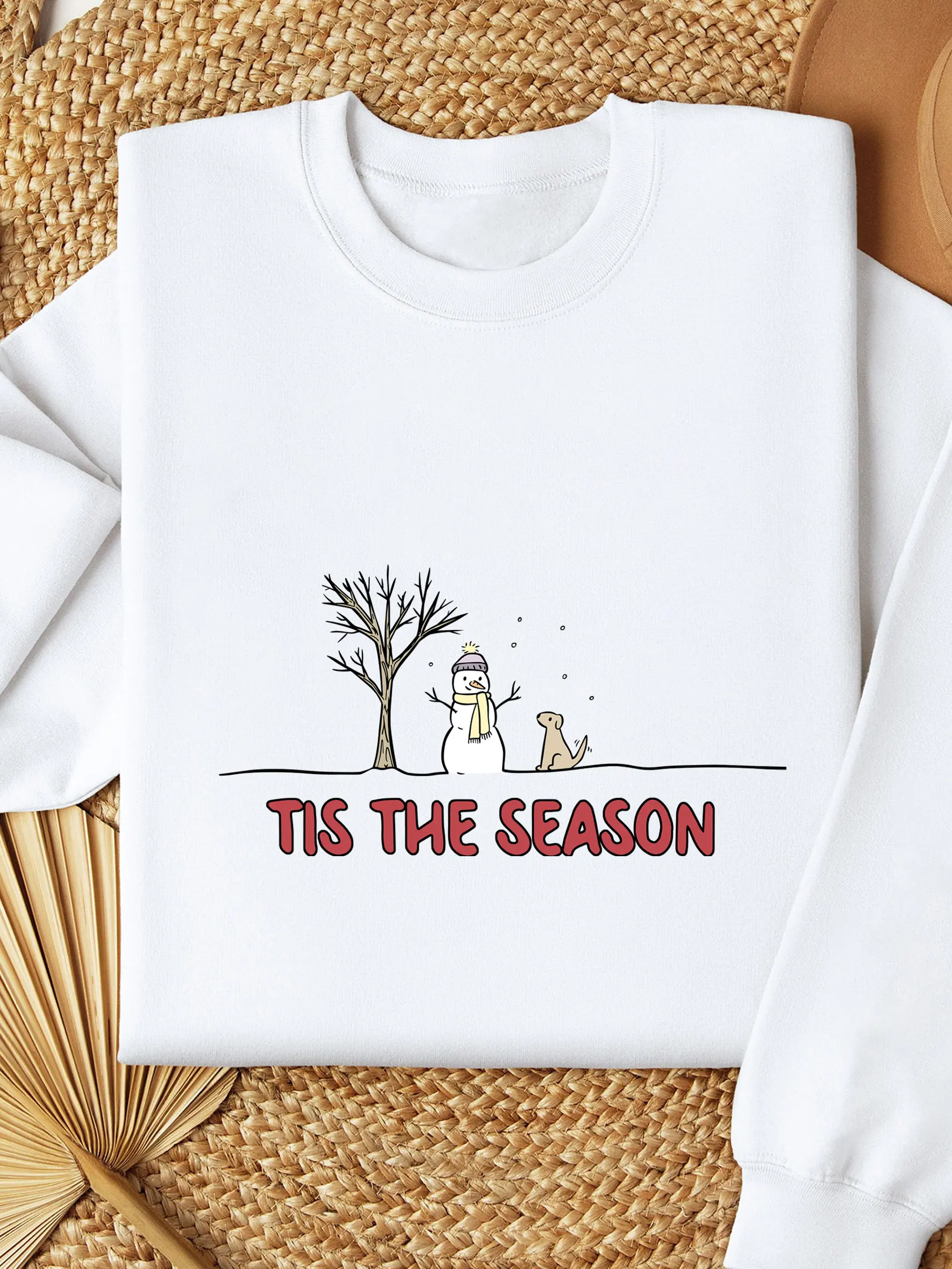 

Tis the Season Christmas Snowman Dog Sweatshirt Christmas Thermal Lined Sweatshirt Dog Mom Christmas Sweatshirt Christmas Gift