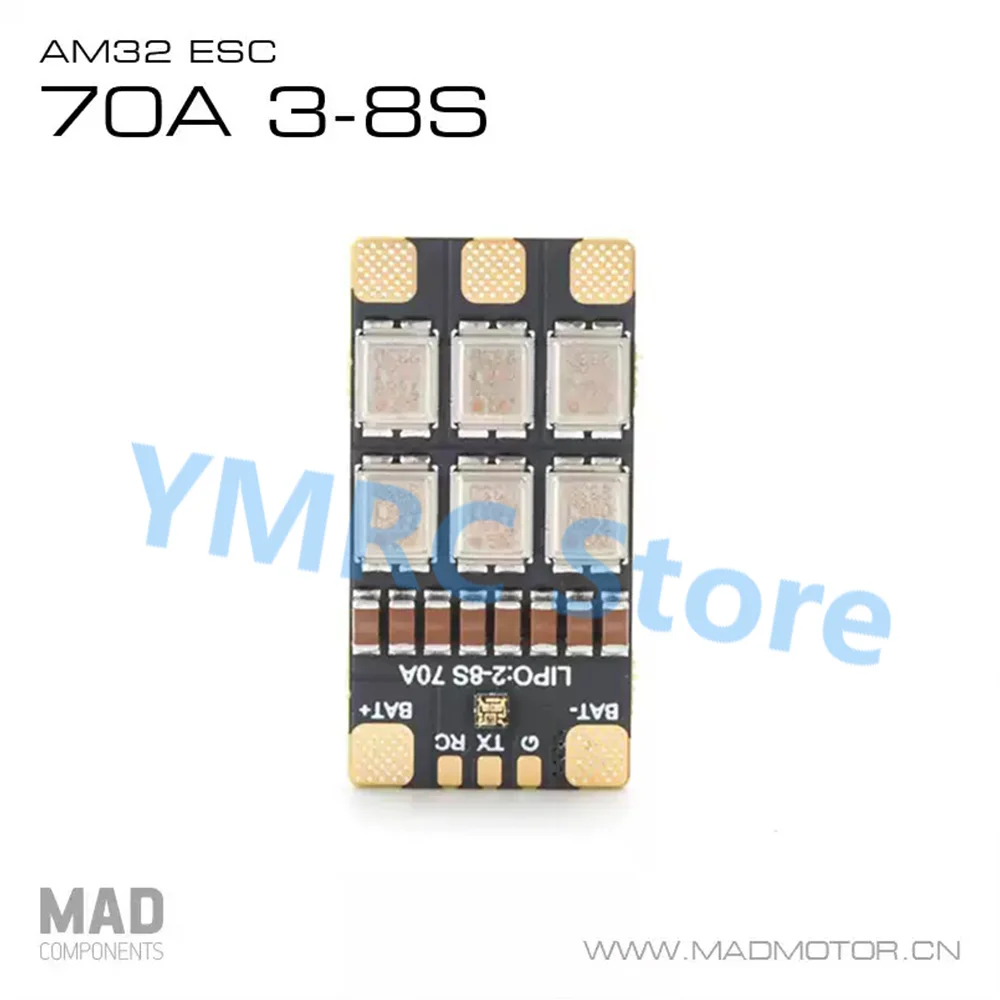 Afinación eléctrica de alto voltaje monómero MAD AM32 70A 3-8S adecuada para máquina de cruce FPV