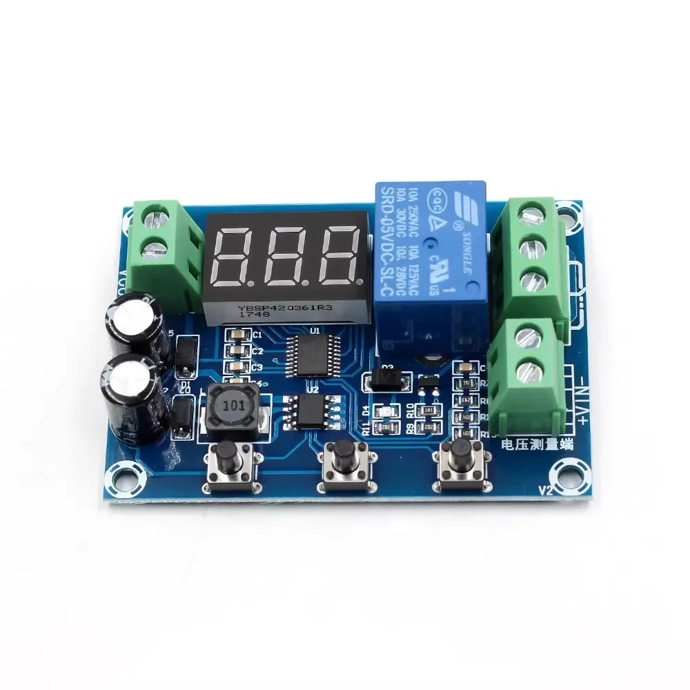 XH-M608 Battery Load Discharge Module DC 6-40V Integrated Voltmeter Undervoltage Overvoltage Protection Timing Dischargein