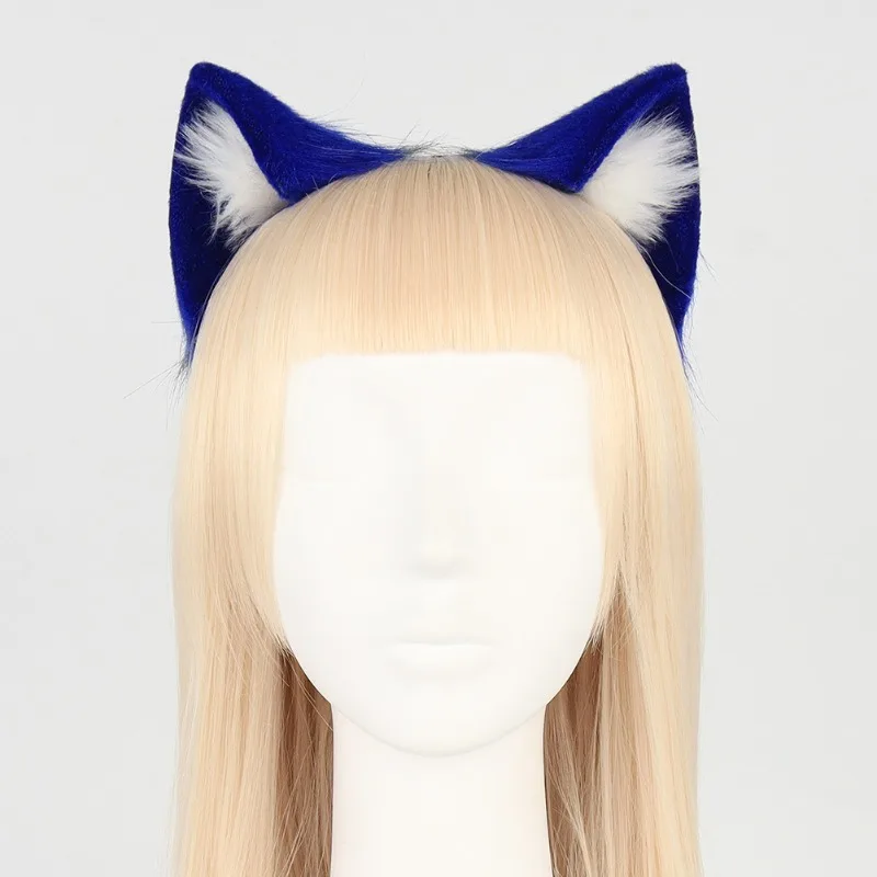 Cosplay Cute Dog Cat Ears Headband Hair Hoop Dog Ears Kemonomi Makeup Halloween Carnival Party Handmade Furry Party Headpiec image 4