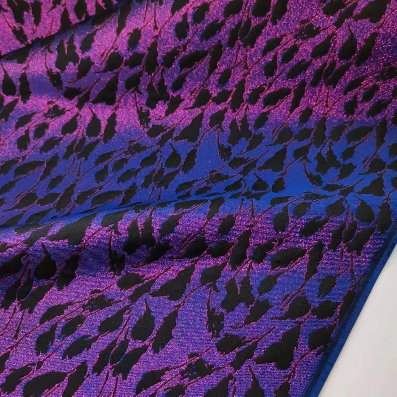 

Magic Shiny Fabric Jacquard Flower Bling Skirt Dress Sofa Cover DIY Clothing Sewing Material