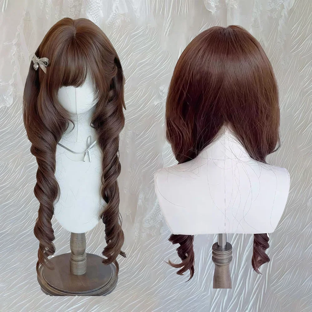 شعر صناعي مجعد روماني مقاس 22 بوصة مع ذيل حصان مزدوج حلو ولطيف، مناسب لسترات لوليتا اليومية للنساء #2
