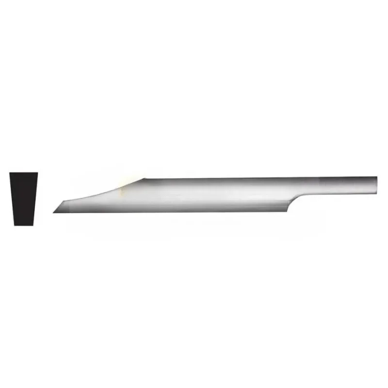 Flat head high-speed steel, engraved gold inlay, short knife